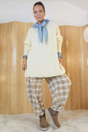 Elsie Oversized Slouch Knit Ecru/40=